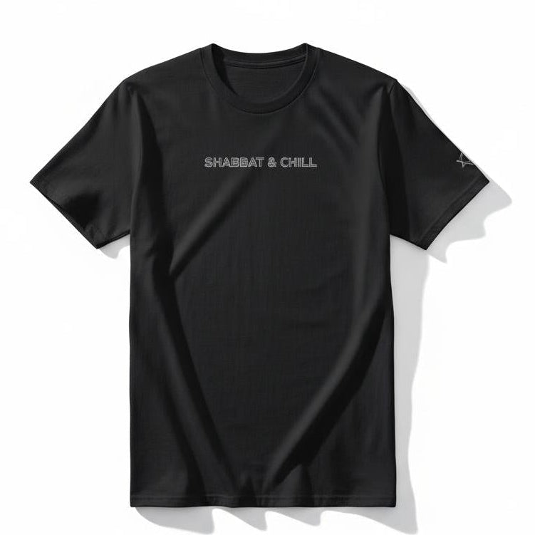"Shabbat & Chill" Black T-shirt
