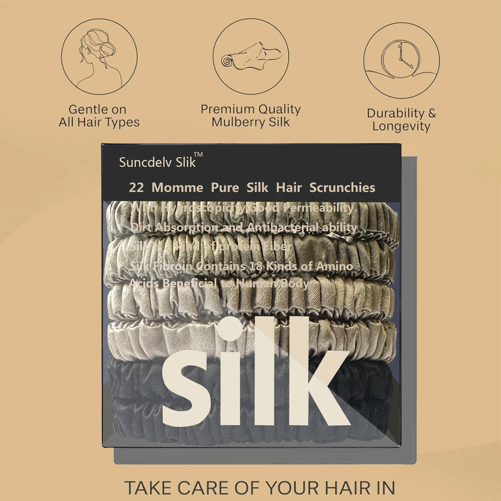 100% Mulberry Silk Hair Scrunchie