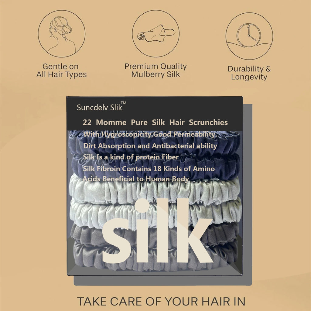 100% Mulberry Silk Hair Scrunchie